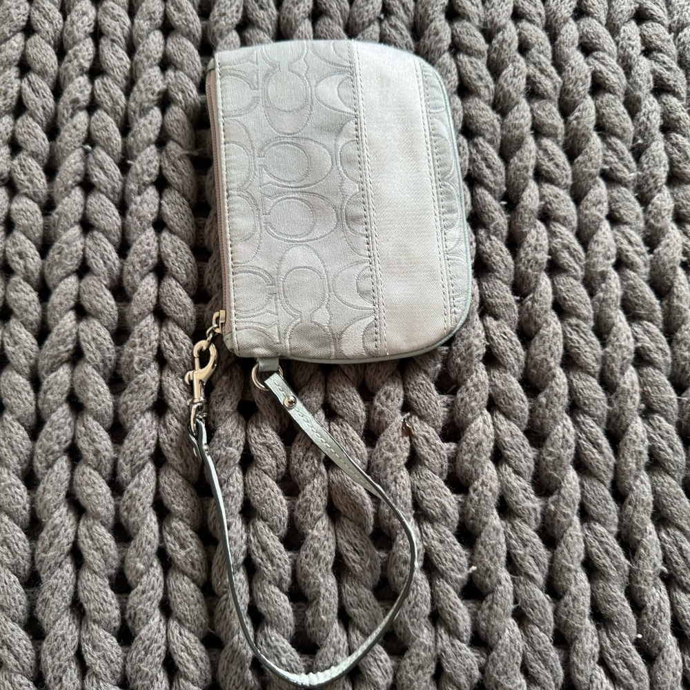 Coach Gray Wristlet - Picture 2 of 6